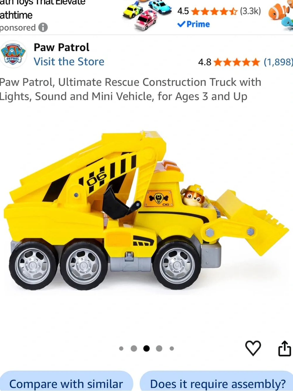 Paw Patrol Ultimate Rescue Construction Truck